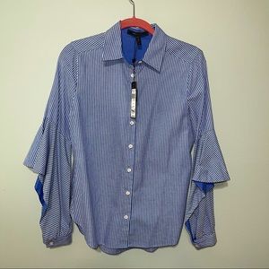 BCBG MAXAZRIA BUTTON DOWN DRESS SHIRT